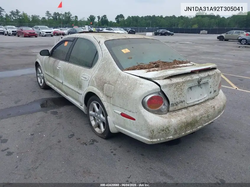 2002 Nissan Maxima Se VIN: JN1DA31A92T305041 Lot: 42420568