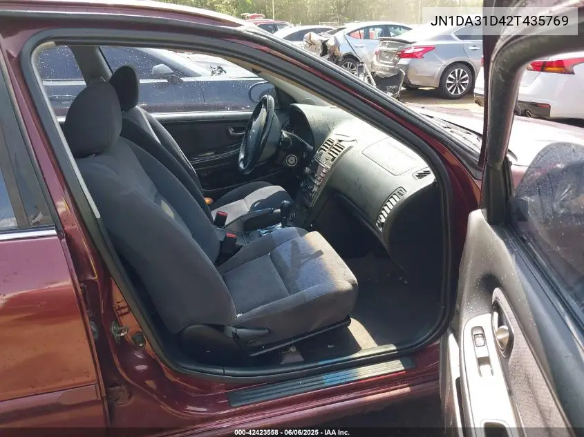 2002 Nissan Maxima Se VIN: JN1DA31D42T435769 Lot: 42423558