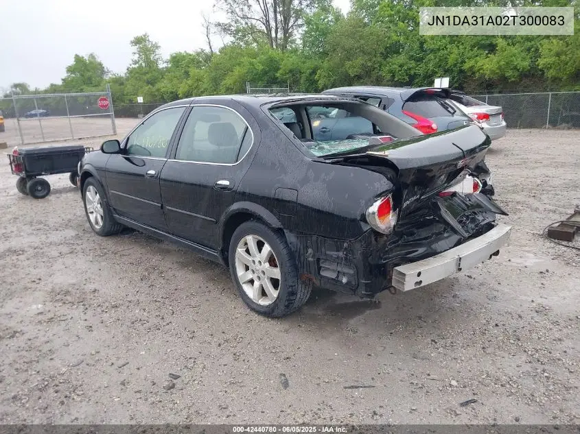 2002 Nissan Maxima Gle VIN: JN1DA31A02T300083 Lot: 42440780