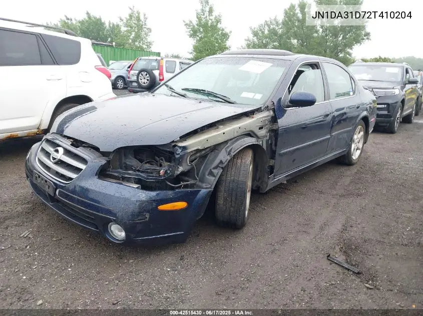 2002 Nissan Maxima Se VIN: JN1DA31D72T410204 Lot: 42515430