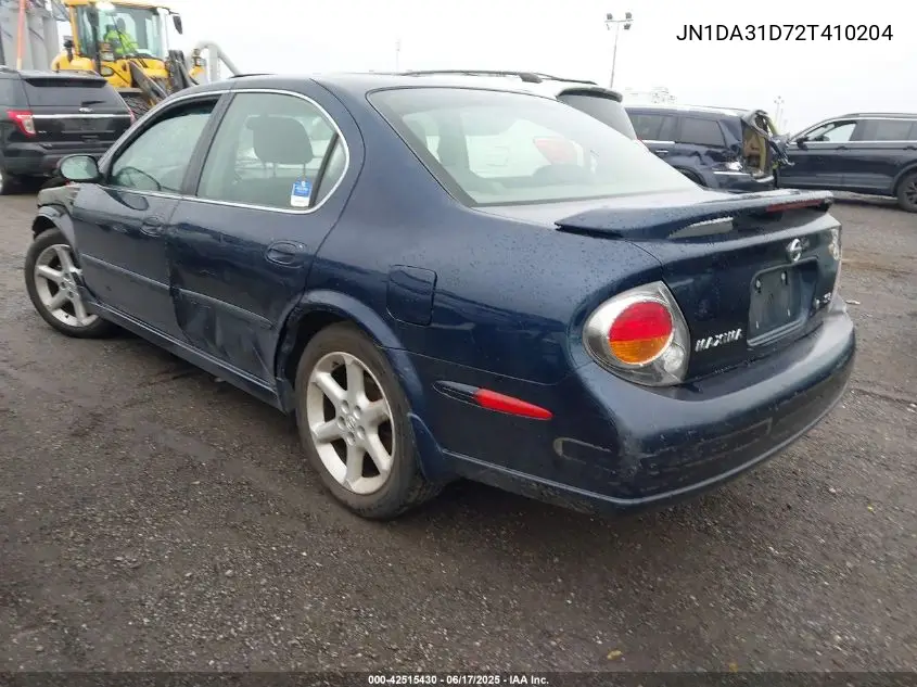 2002 Nissan Maxima Se VIN: JN1DA31D72T410204 Lot: 42515430