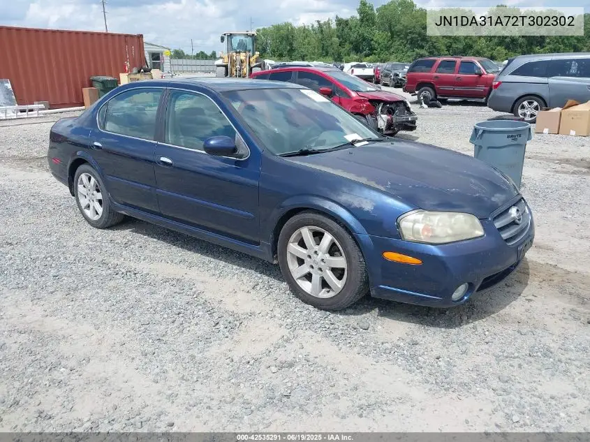 2002 Nissan Maxima Gle VIN: JN1DA31A72T302302 Lot: 42535291