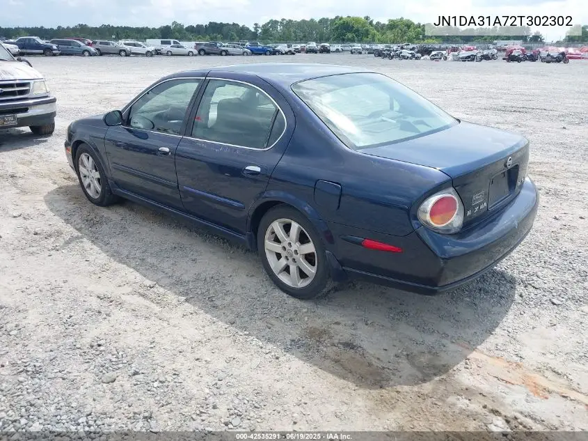 2002 Nissan Maxima Gle VIN: JN1DA31A72T302302 Lot: 42535291
