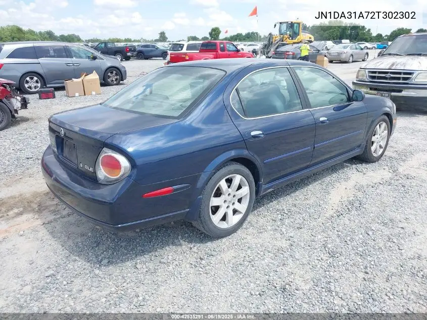 2002 Nissan Maxima Gle VIN: JN1DA31A72T302302 Lot: 42535291