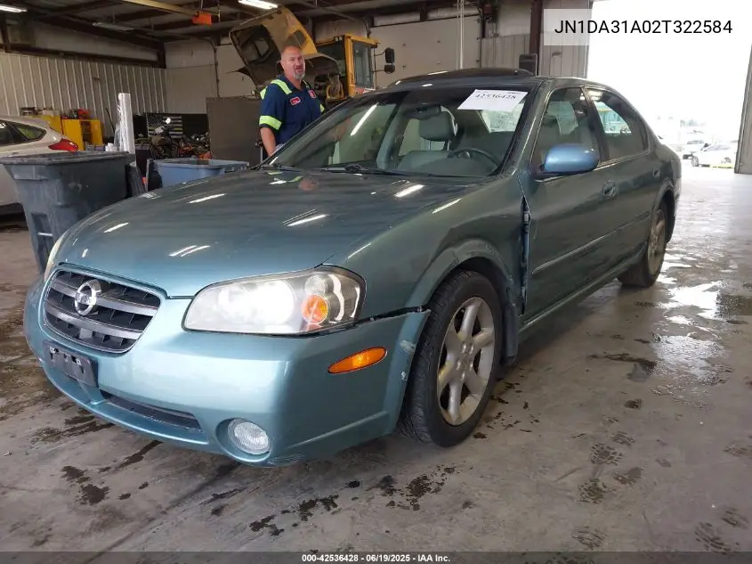 2002 Nissan Maxima Se VIN: JN1DA31A02T322584 Lot: 42536428