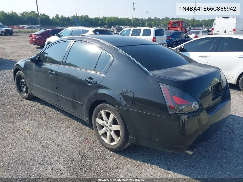 2006 Nissan Maxima 3.5 Sl VIN: 1N4BA41E66C856942 Lot: 42777772