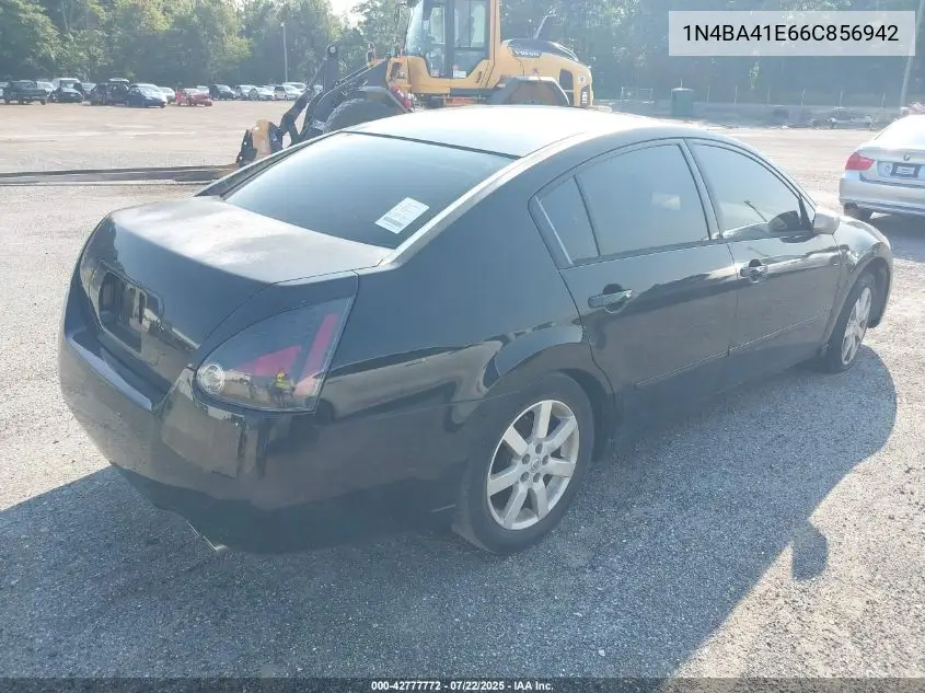 2006 Nissan Maxima 3.5 Sl VIN: 1N4BA41E66C856942 Lot: 42777772