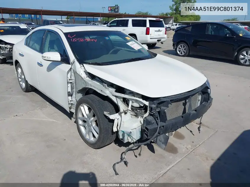 2009 Nissan Maxima 3.5 Sv VIN: 1N4AA51E99C801374 Lot: 42583944