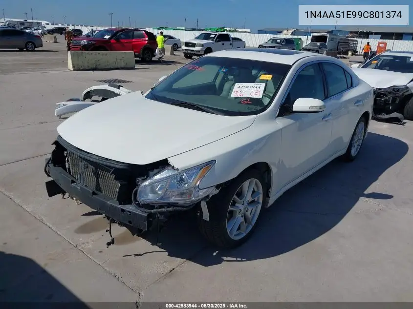 2009 Nissan Maxima 3.5 Sv VIN: 1N4AA51E99C801374 Lot: 42583944