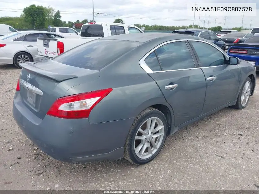 2009 Nissan Maxima 3.5 S VIN: 1N4AA51E09C807578 Lot: 42585089