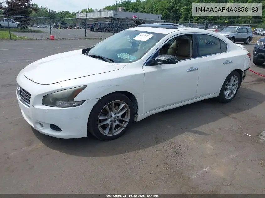 2010 Nissan Maxima 3.5 Sv VIN: 1N4AA5AP4AC858183 Lot: 42556731