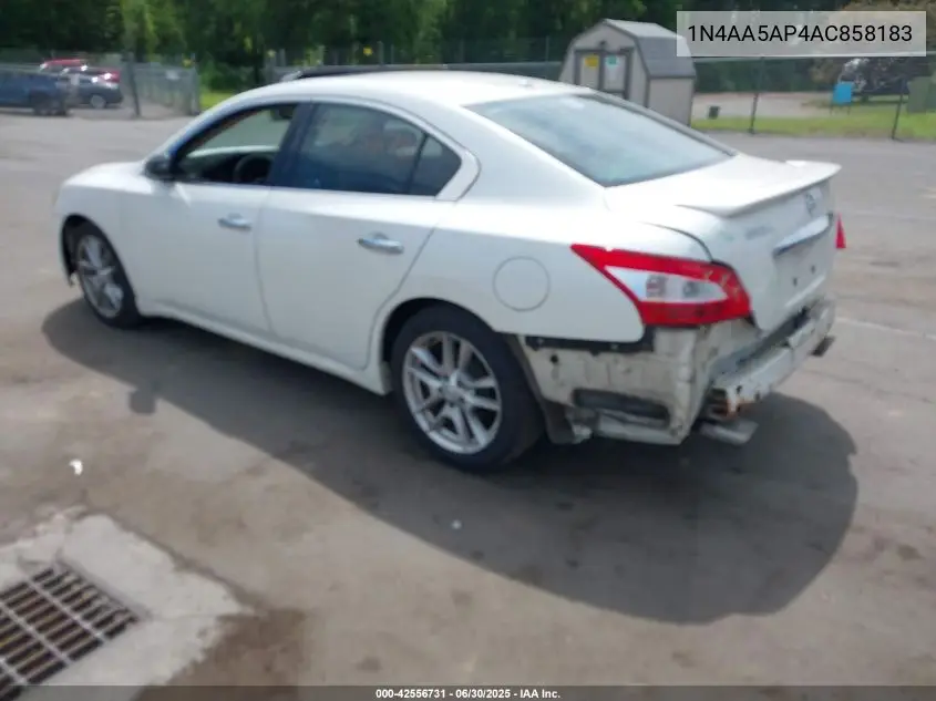 2010 Nissan Maxima 3.5 Sv VIN: 1N4AA5AP4AC858183 Lot: 42556731