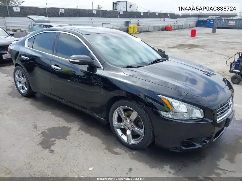 2010 Nissan Maxima 3.5 Sv VIN: 1N4AA5AP0AC838724 Lot: 42619019