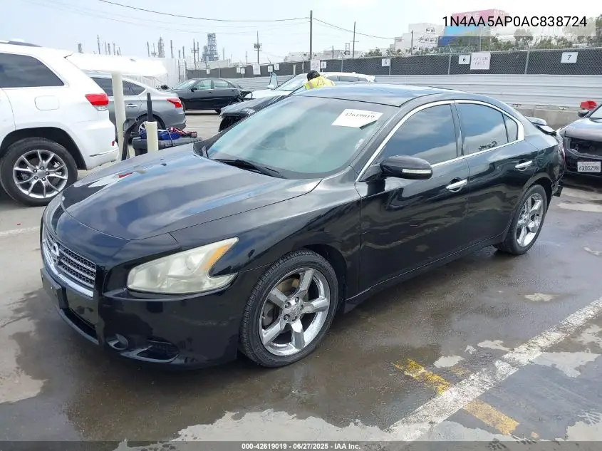 2010 Nissan Maxima 3.5 Sv VIN: 1N4AA5AP0AC838724 Lot: 42619019