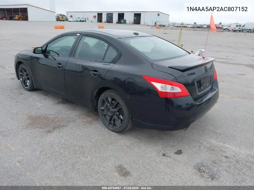 2010 Nissan Maxima 3.5 Sv VIN: 1N4AA5AP2AC807152 Lot: 42784907