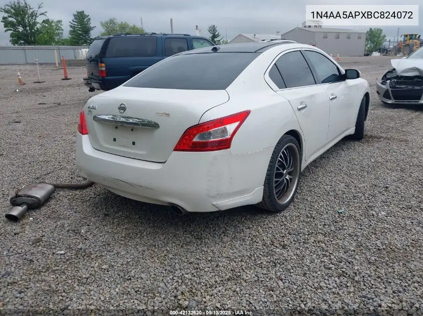 2011 Nissan Maxima 3.5 Sv VIN: 1N4AA5APXBC824072 Lot: 42132620