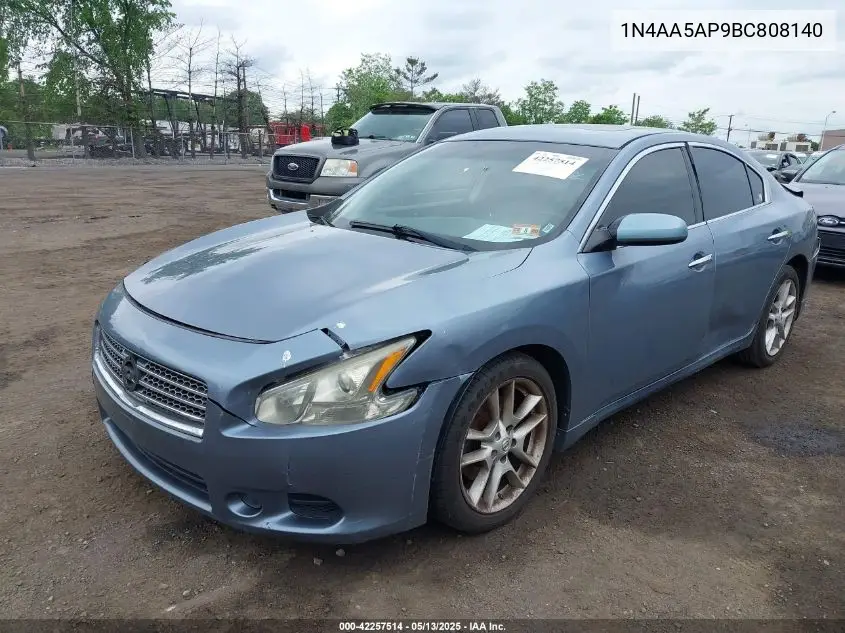 2011 Nissan Maxima 3.5 S VIN: 1N4AA5AP9BC808140 Lot: 42257514