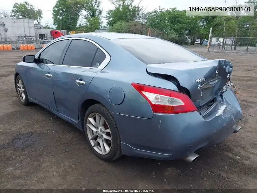 2011 Nissan Maxima 3.5 S VIN: 1N4AA5AP9BC808140 Lot: 42257514