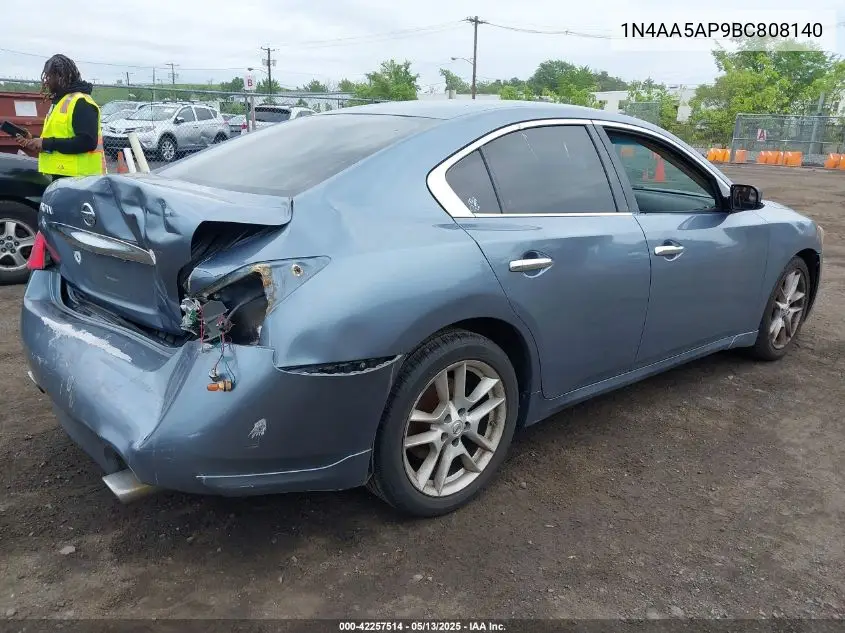2011 Nissan Maxima 3.5 S VIN: 1N4AA5AP9BC808140 Lot: 42257514