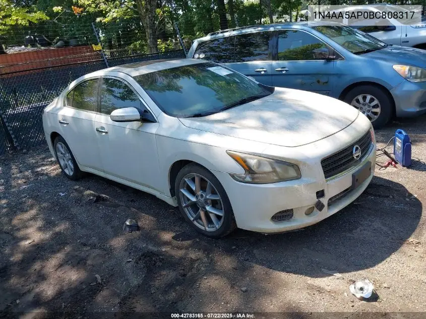 2011 Nissan Maxima 3.5 Sv VIN: 1N4AA5AP0BC808317 Lot: 42783165