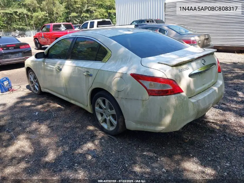 2011 Nissan Maxima 3.5 Sv VIN: 1N4AA5AP0BC808317 Lot: 42783165