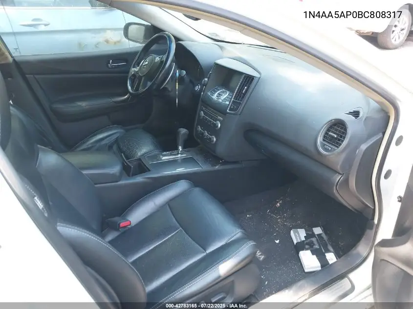2011 Nissan Maxima 3.5 Sv VIN: 1N4AA5AP0BC808317 Lot: 42783165