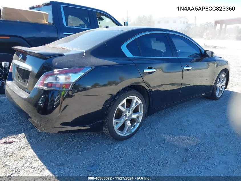 2012 Nissan Maxima 3.5 Sv VIN: 1N4AA5AP8CC823360 Lot: 40983072