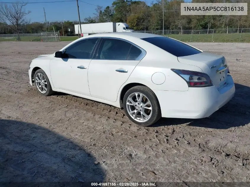 2012 Nissan Maxima 3.5 S VIN: 1N4AA5AP5CC816138 Lot: 41697155