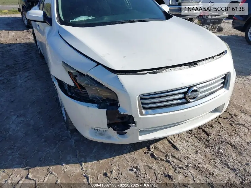 2012 Nissan Maxima 3.5 S VIN: 1N4AA5AP5CC816138 Lot: 41697155