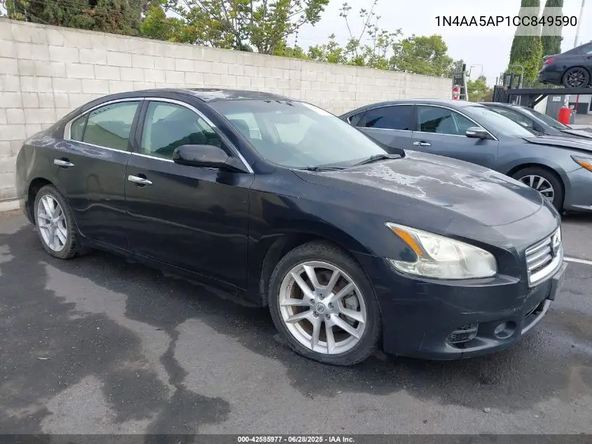 2012 Nissan Maxima 3.5 S VIN: 1N4AA5AP1CC849590 Lot: 42585977