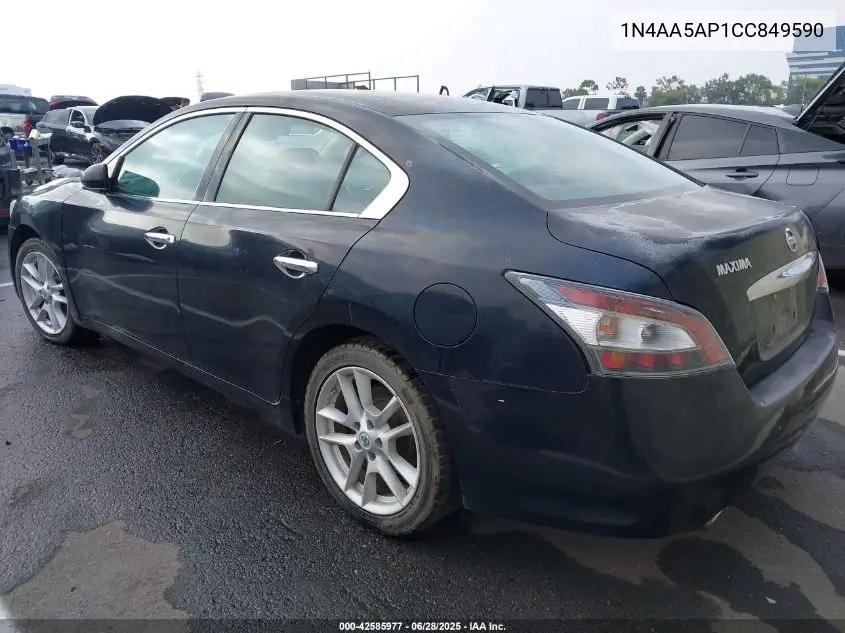2012 Nissan Maxima 3.5 S VIN: 1N4AA5AP1CC849590 Lot: 42585977