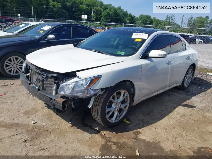 2012 Nissan Maxima 3.5 Sv VIN: 1N4AA5AP8CC864152 Lot: 42606562