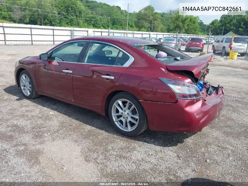 2012 Nissan Maxima 3.5 S VIN: 1N4AA5AP7CC842661 Lot: 42616801