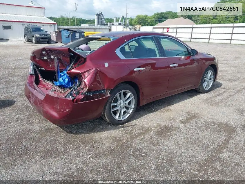 2012 Nissan Maxima 3.5 S VIN: 1N4AA5AP7CC842661 Lot: 42616801