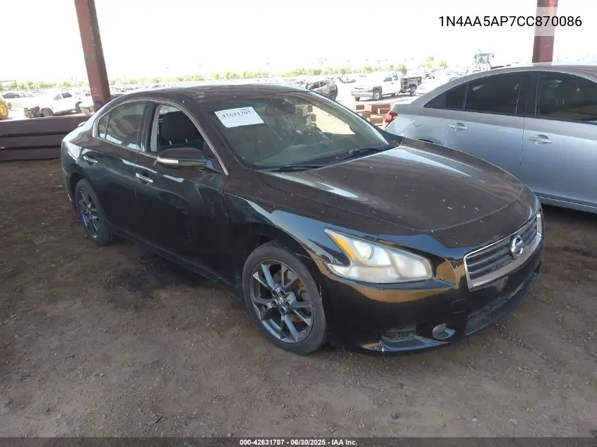 2012 Nissan Maxima 3.5 S VIN: 1N4AA5AP7CC870086 Lot: 42631707