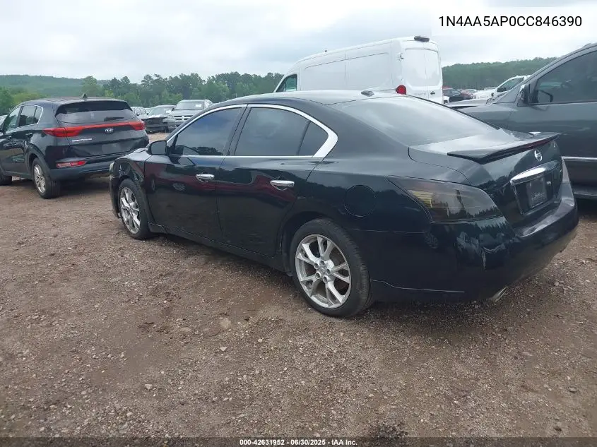 2012 Nissan Maxima 3.5 Sv VIN: 1N4AA5AP0CC846390 Lot: 42631952
