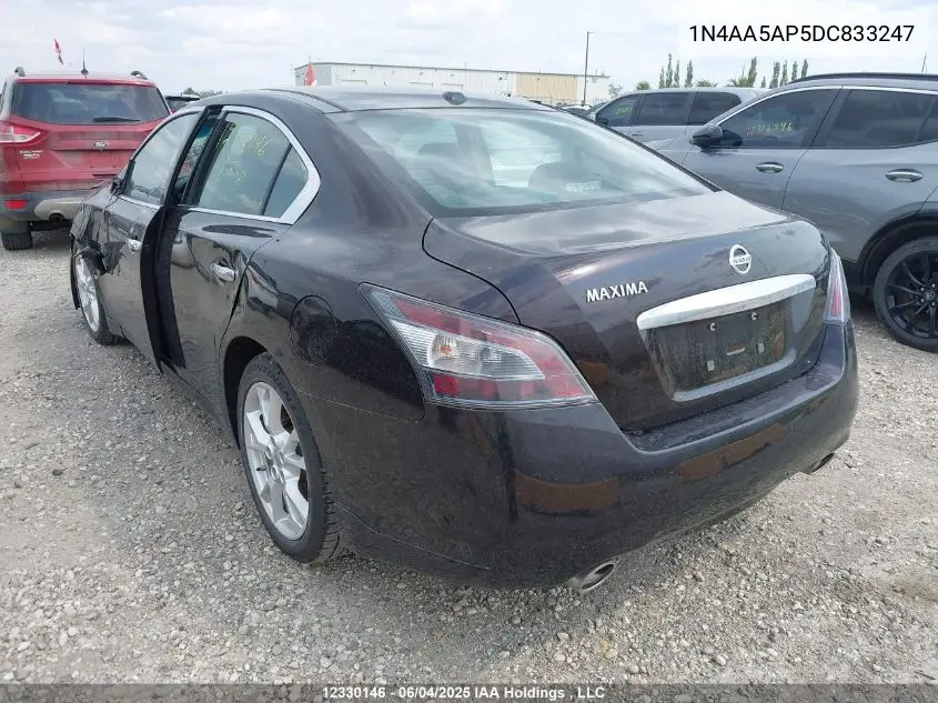 2013 Nissan Maxima S/Sv VIN: 1N4AA5AP5DC833247 Lot: 12330146