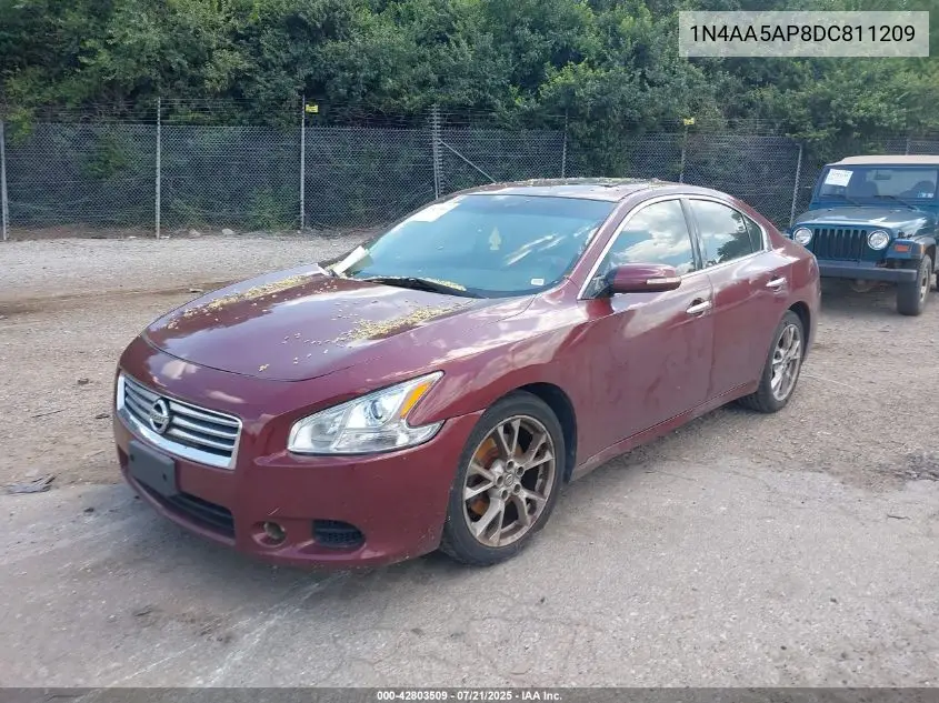 2013 Nissan Maxima 3.5 Sv VIN: 1N4AA5AP8DC811209 Lot: 42803509