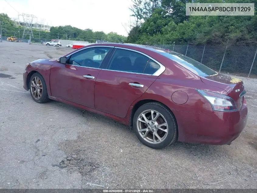 2013 Nissan Maxima 3.5 Sv VIN: 1N4AA5AP8DC811209 Lot: 42803509