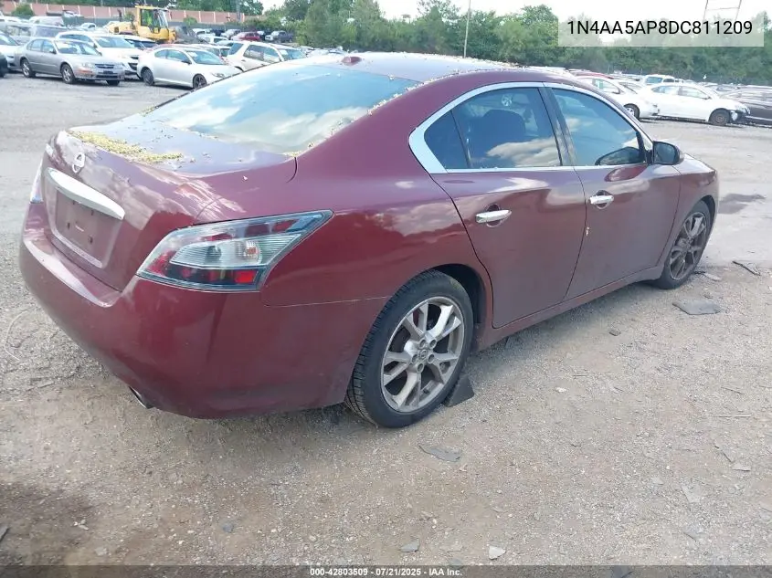 2013 Nissan Maxima 3.5 Sv VIN: 1N4AA5AP8DC811209 Lot: 42803509