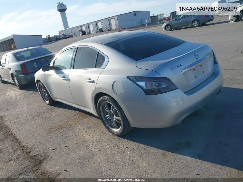 2014 Nissan Maxima 3.5 S VIN: 1N4AA5AP7EC496209 Lot: 42245578