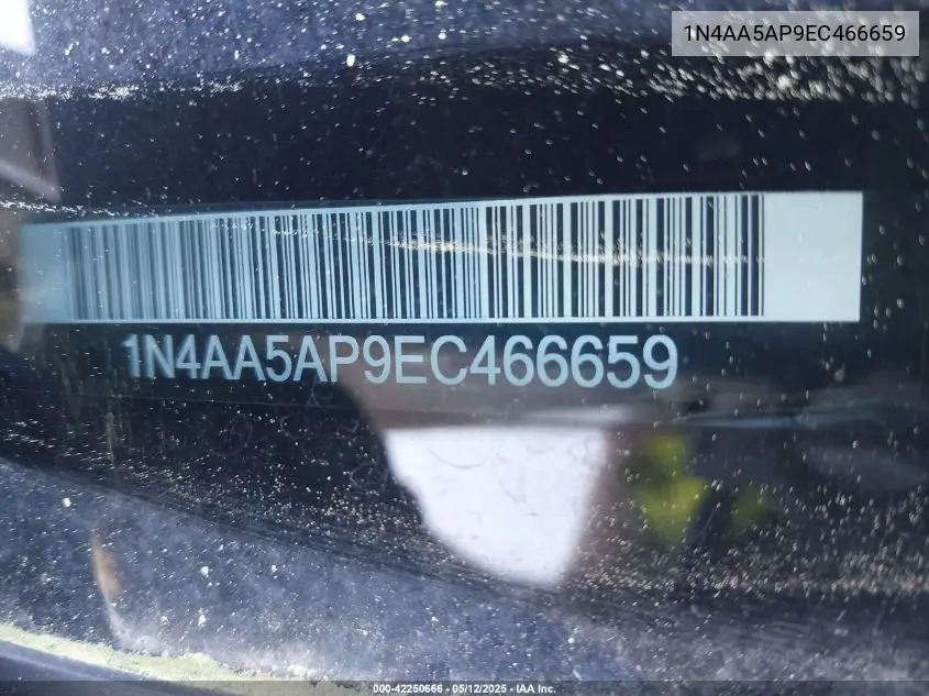 2014 Nissan Maxima 3.5 S/3.5 Sv VIN: 1N4AA5AP9EC466659 Lot: 42250666