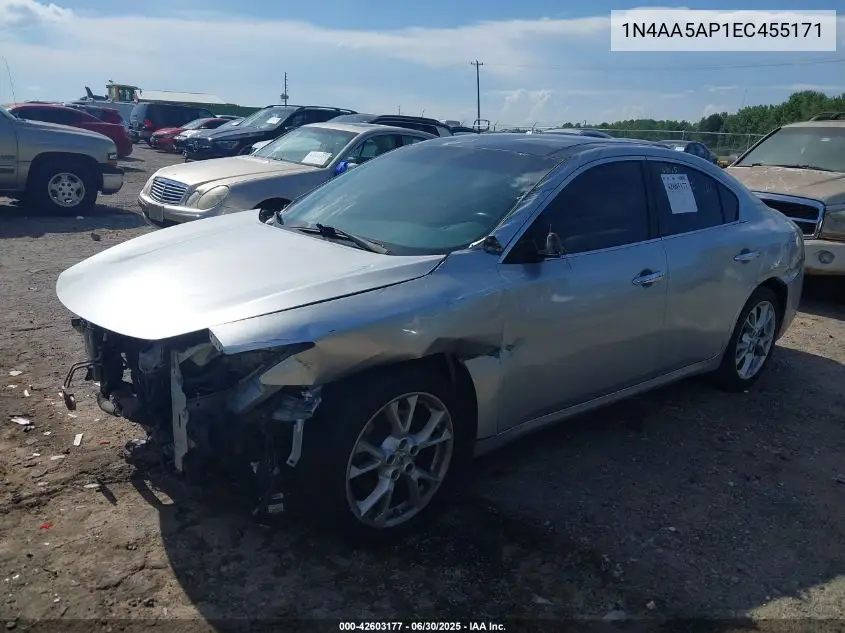 2014 Nissan Maxima 3.5 Sv VIN: 1N4AA5AP1EC455171 Lot: 42603177