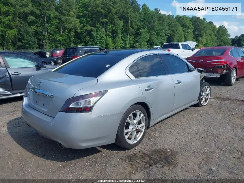 2014 Nissan Maxima 3.5 Sv VIN: 1N4AA5AP1EC455171 Lot: 42603177