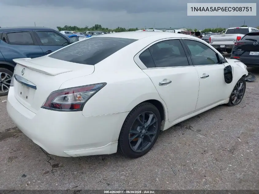 2014 Nissan Maxima 3.5 S VIN: 1N4AA5AP6EC908751 Lot: 42624511