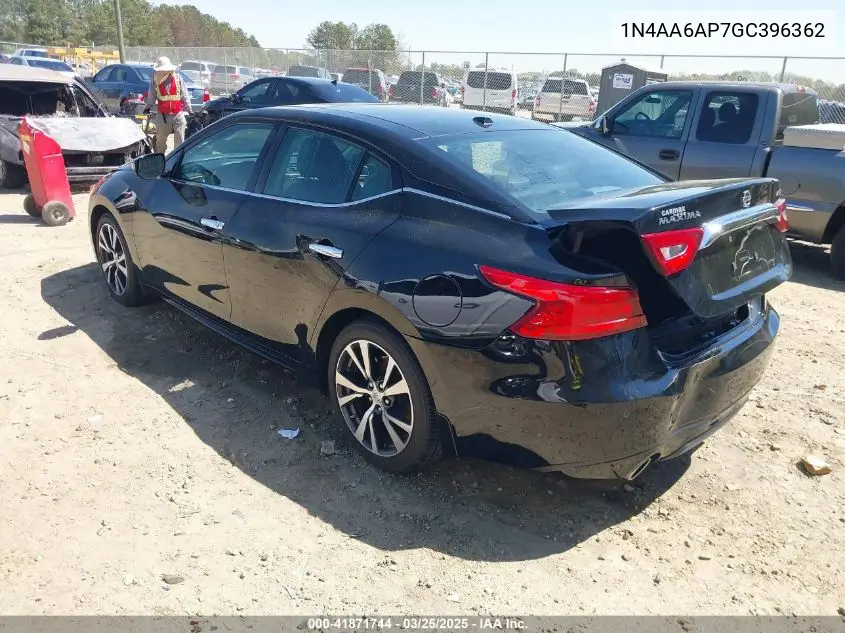 2016 Nissan Maxima 3.5 Platinum VIN: 1N4AA6AP7GC396362 Lot: 41871744