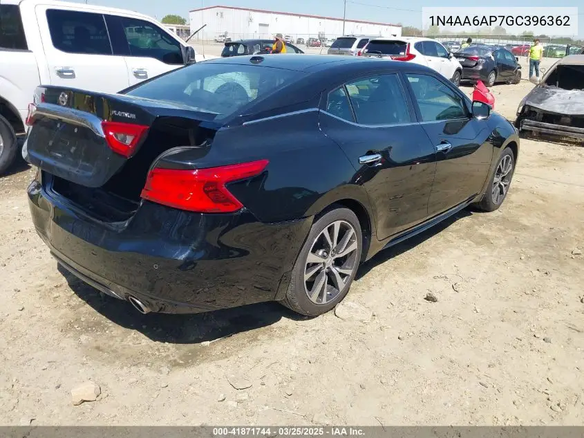 2016 Nissan Maxima 3.5 Platinum VIN: 1N4AA6AP7GC396362 Lot: 41871744