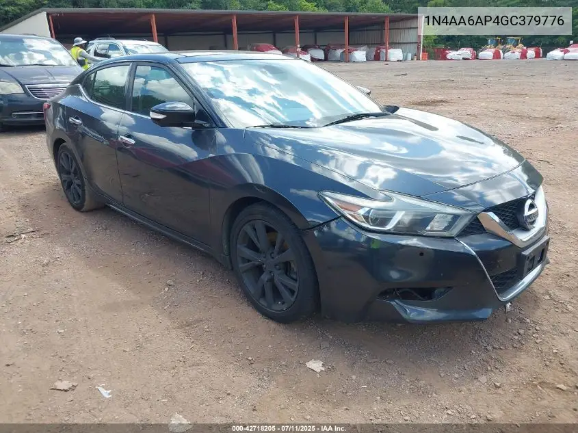 2016 Nissan Maxima 3.5 Platinum VIN: 1N4AA6AP4GC379776 Lot: 42718205