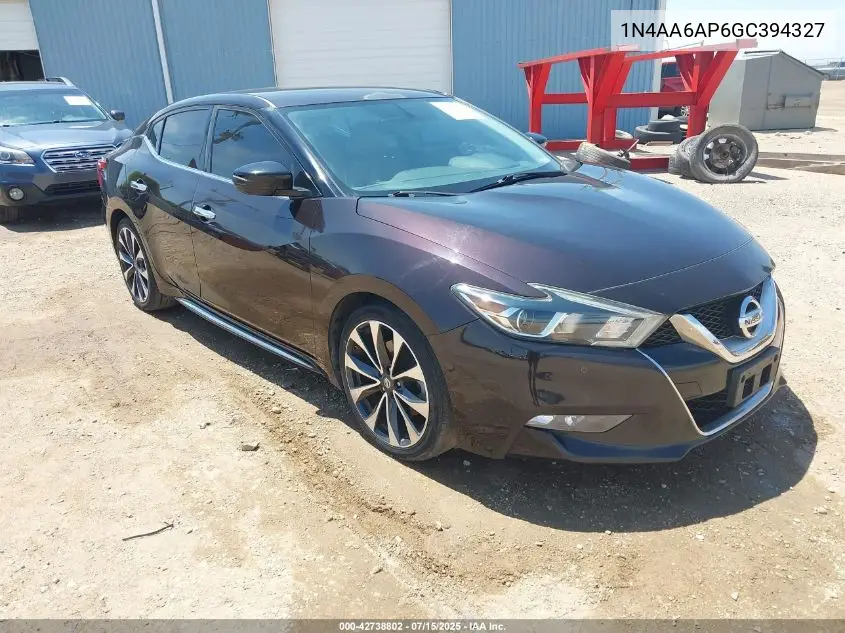 2016 Nissan Maxima 3.5 Sr VIN: 1N4AA6AP6GC394327 Lot: 42738802
