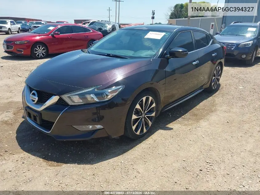 2016 Nissan Maxima 3.5 Sr VIN: 1N4AA6AP6GC394327 Lot: 42738802